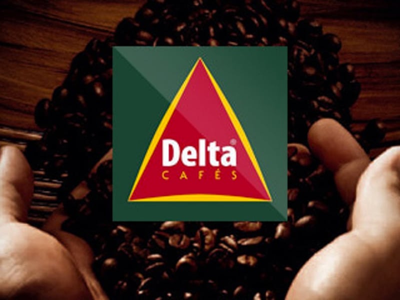 Delta Cafe Sign Brand and Text Logo on Coffee Shop of Coffee